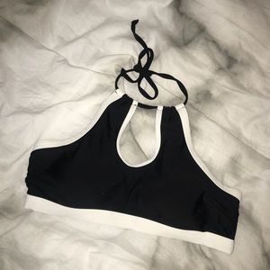 Black & White keyhole bikini top